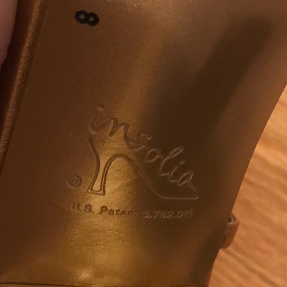 DKNY Bronze Gold Open Toe Strap Heel- 8 - Picture 7 of 7